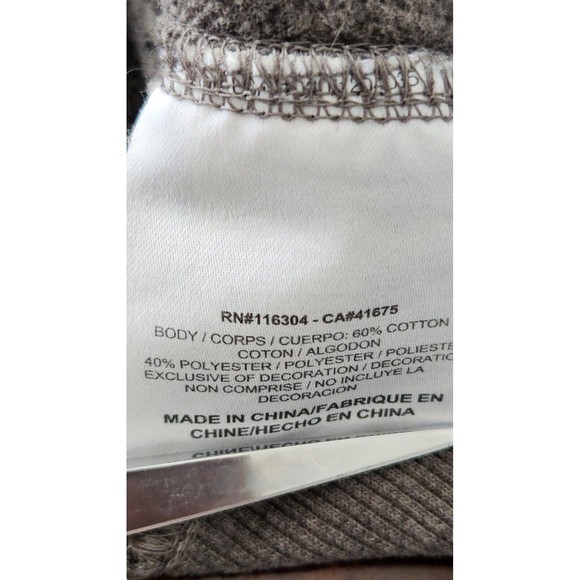 Converse All Star Hoodie Women’s Size Medium Gray Cotton Long Sleeve Full Zipper - Picture 5 of 8